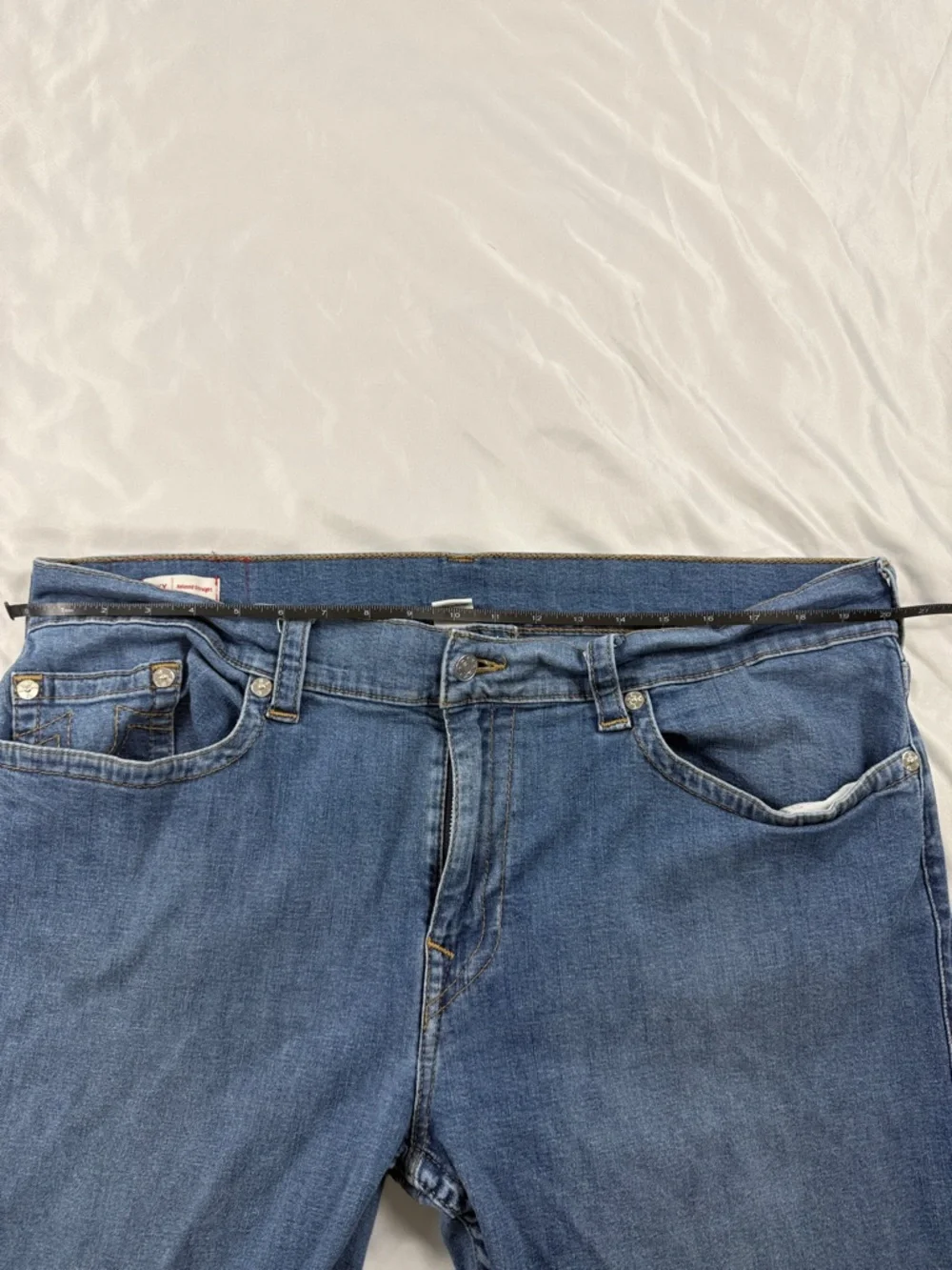 True Religion Ricky Jeans Mens 40x31 Relaxed Straight Medium Wash Stretch Denim